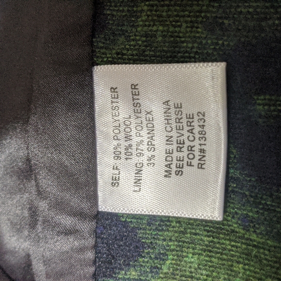 Modcloth Savvy Navy/ Green Leopard Coat XXS - Picture 7 of 8